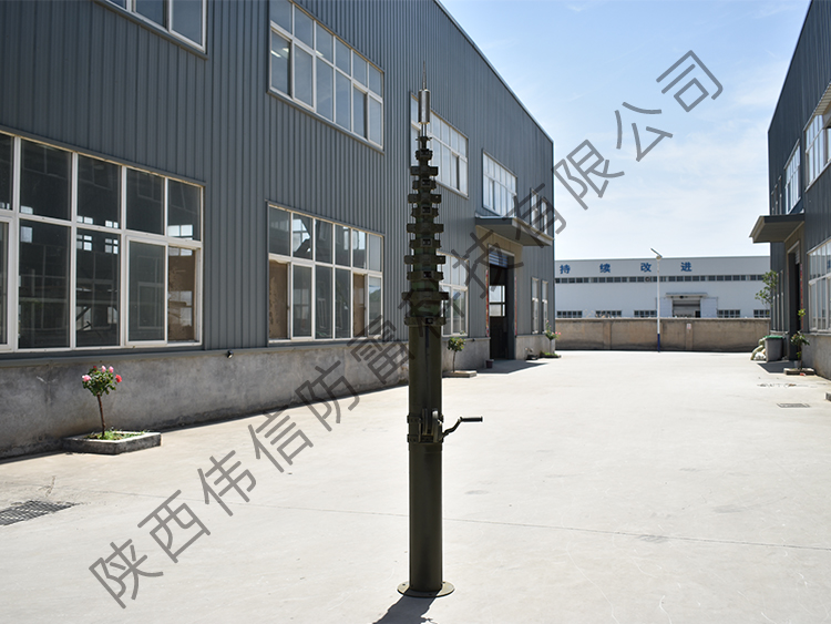 機動式手搖升降桿，機動式野戰(zhàn)升降避雷針，16米移動升降避雷針